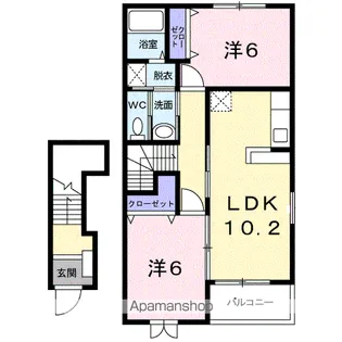 ブリーズ B【2階】の間取り
